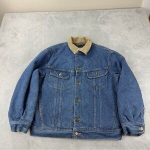 VTG Canyon Creek Storm Rider Blanket Lined Denim Trucker Jacket Men's Sz Medium